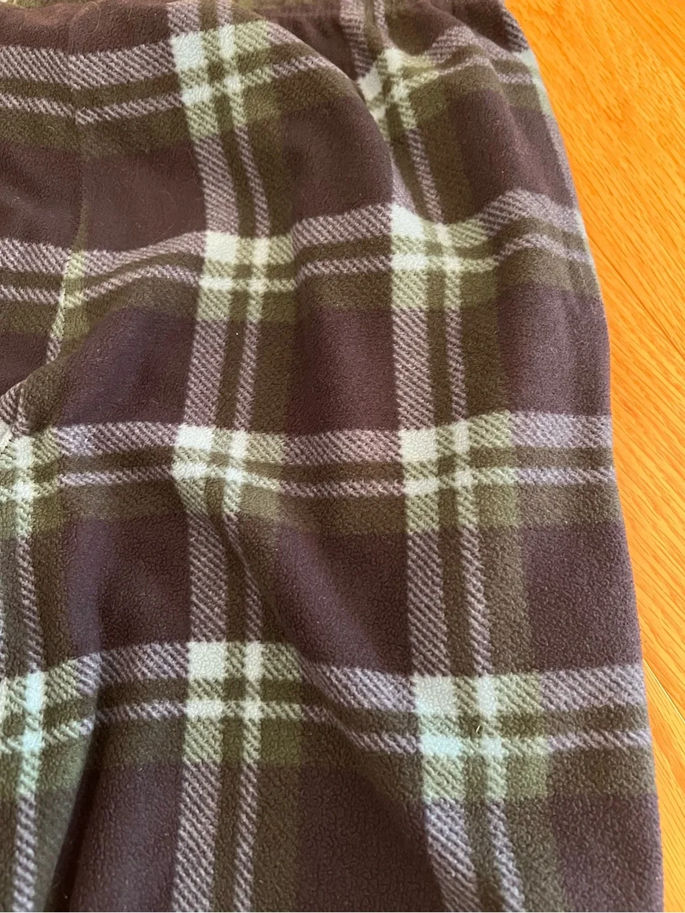 Aeropostale Fleece Navy and Green Plaid Sleepwear Pant